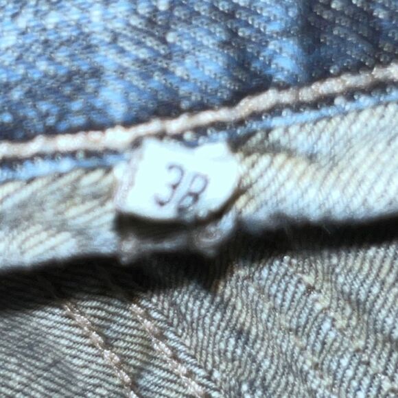 Flypaper Jeans Shorts Straight Leg Button Zip Pockets Medium Wash Denim Size 38 - Picture 3 of 6